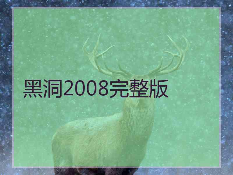 黑洞2008完整版