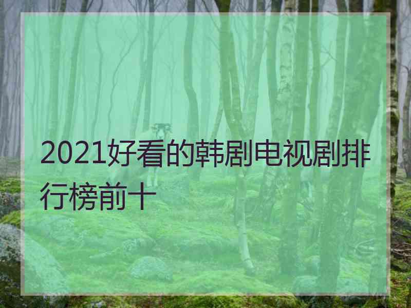 2021好看的韩剧电视剧排行榜前十