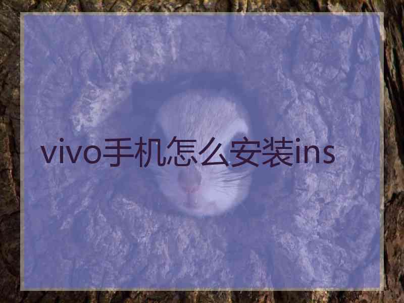 vivo手机怎么安装ins