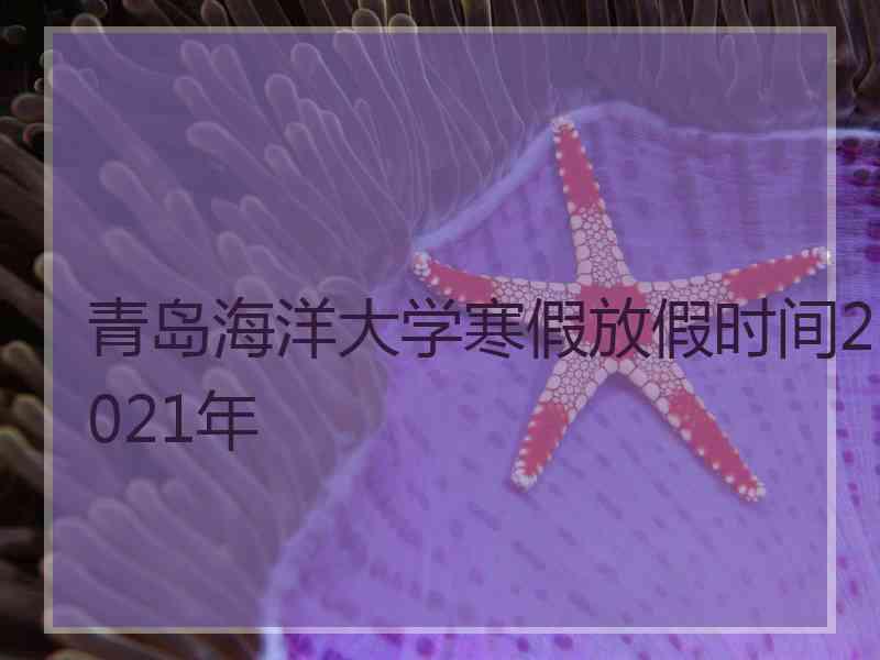 青岛海洋大学寒假放假时间2021年