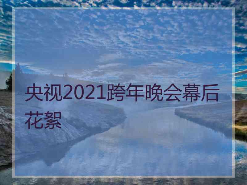 央视2021跨年晚会幕后花絮