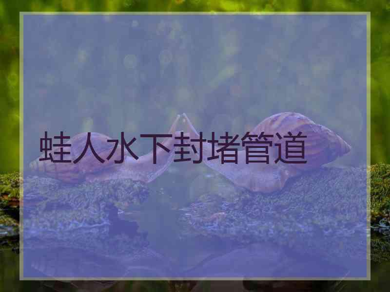 蛙人水下封堵管道