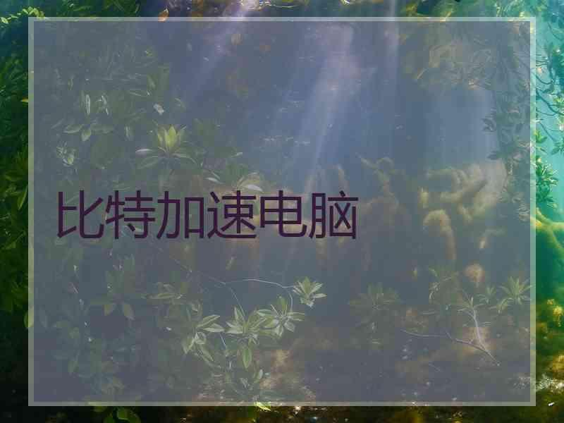 比特加速电脑