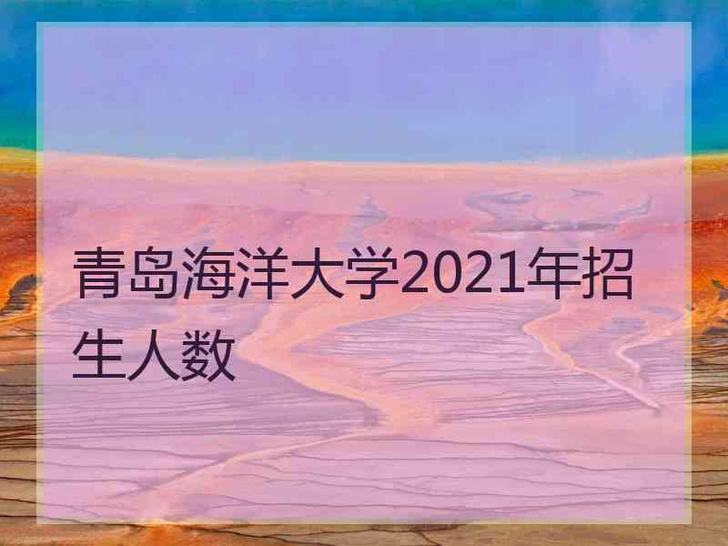 青岛海洋大学2021年招生人数