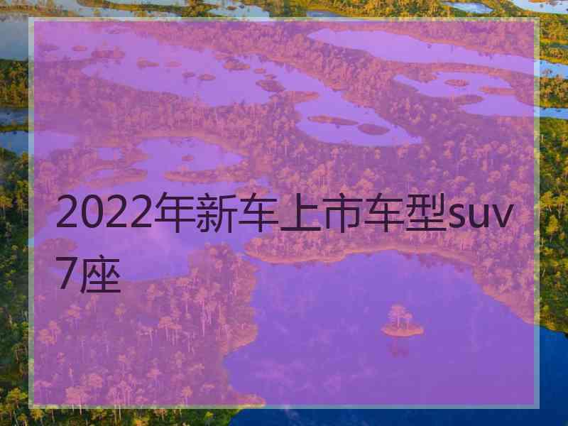 2022年新车上市车型suv7座