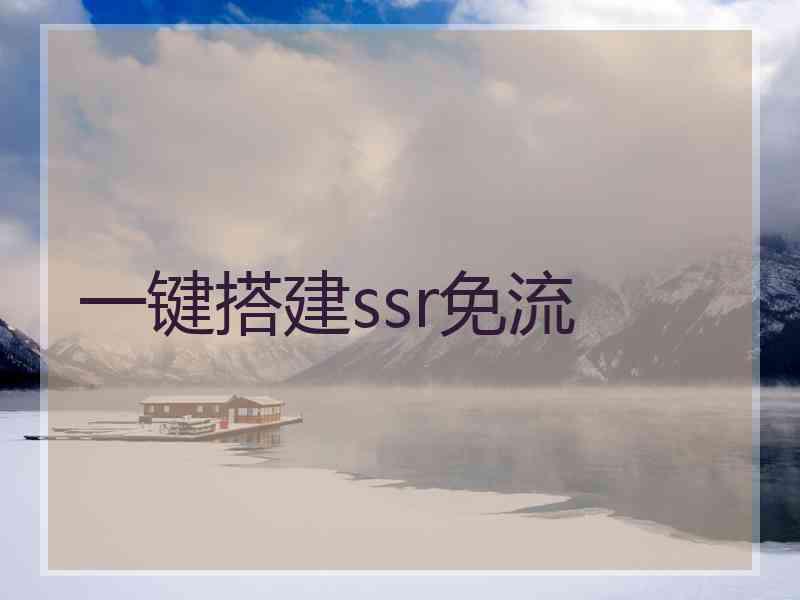 一键搭建ssr免流