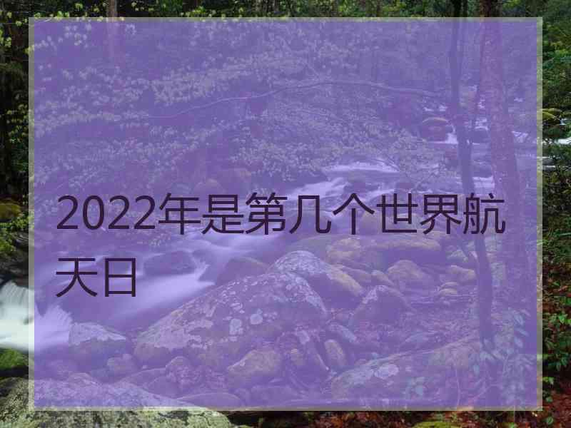 2022年是第几个世界航天日