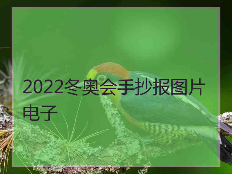 2022冬奥会手抄报图片电子