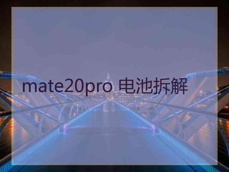 mate20pro 电池拆解