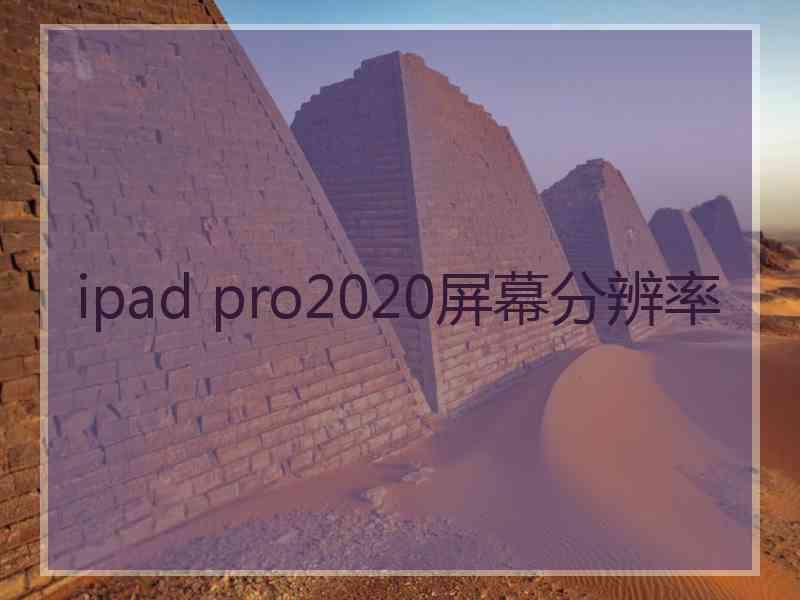 ipad pro2020屏幕分辨率