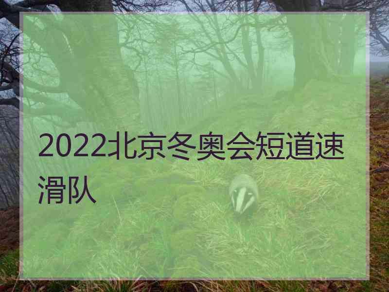 2022北京冬奥会短道速滑队