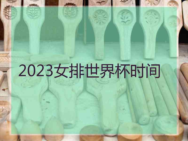 2023女排世界杯时间