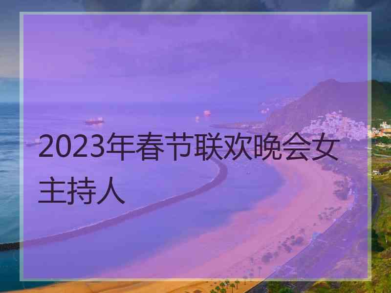 2023年春节联欢晚会女主持人