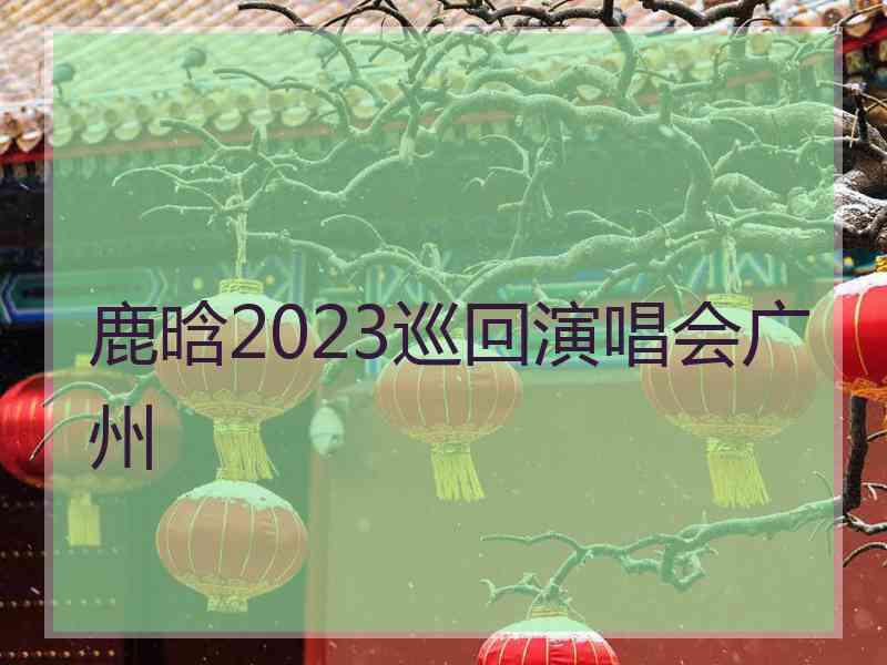 鹿晗2023巡回演唱会广州