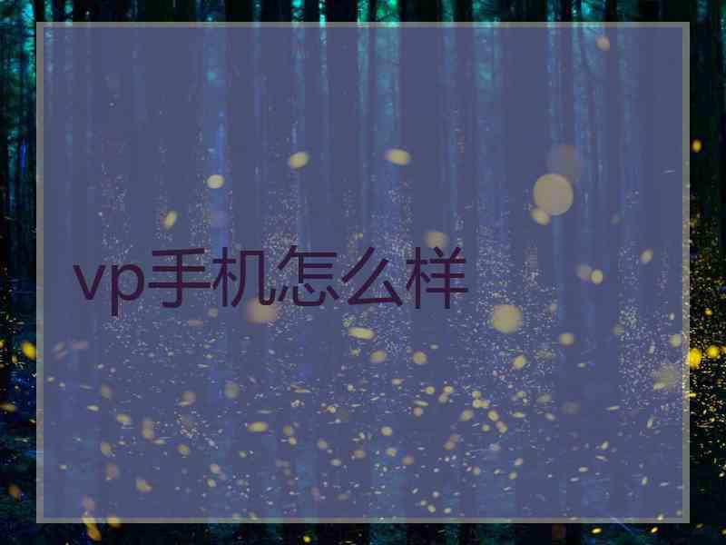 vp手机怎么样