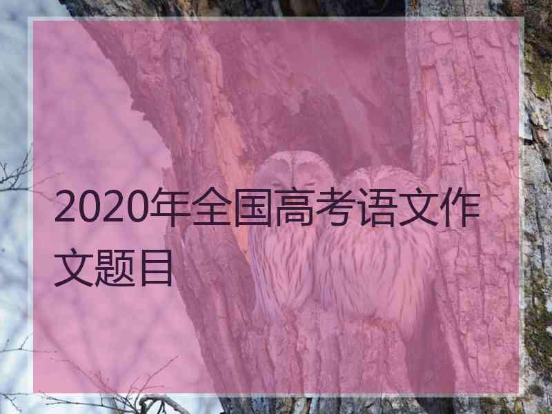 2020年全国高考语文作文题目