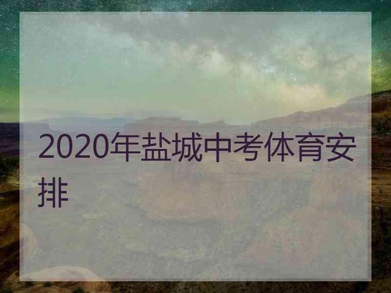 2020年盐城中考体育安排