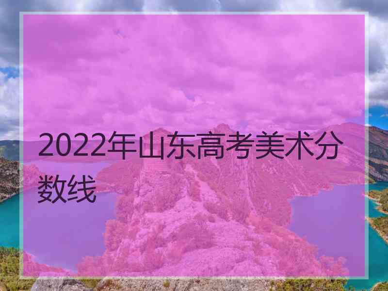 2022年山东高考美术分数线