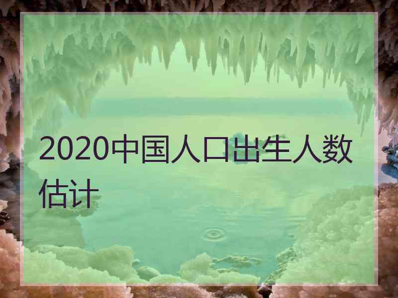 2020中国人口出生人数估计