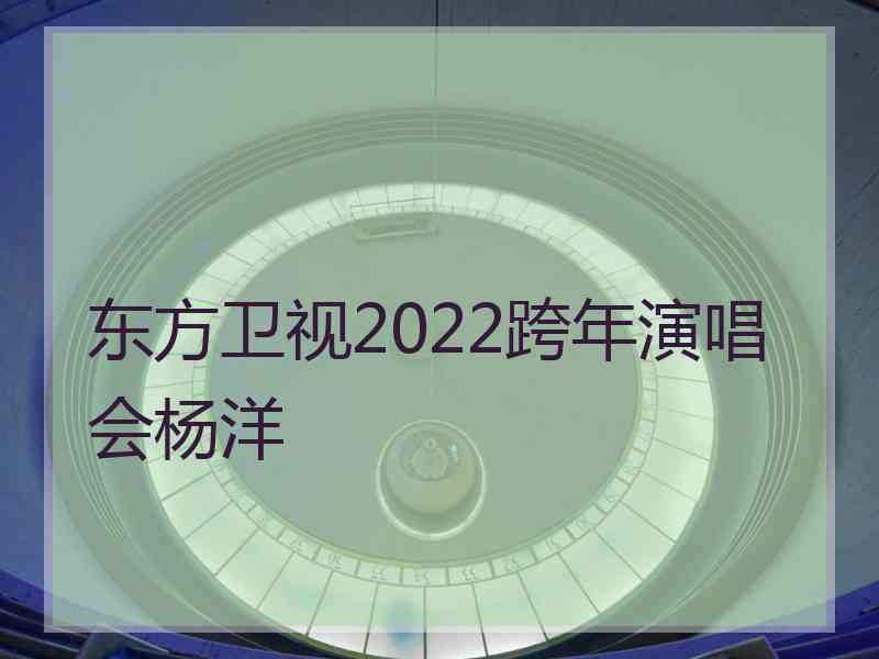 东方卫视2022跨年演唱会杨洋