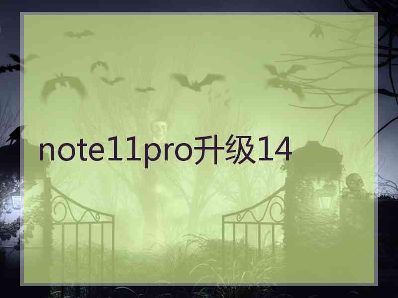 note11pro升级14