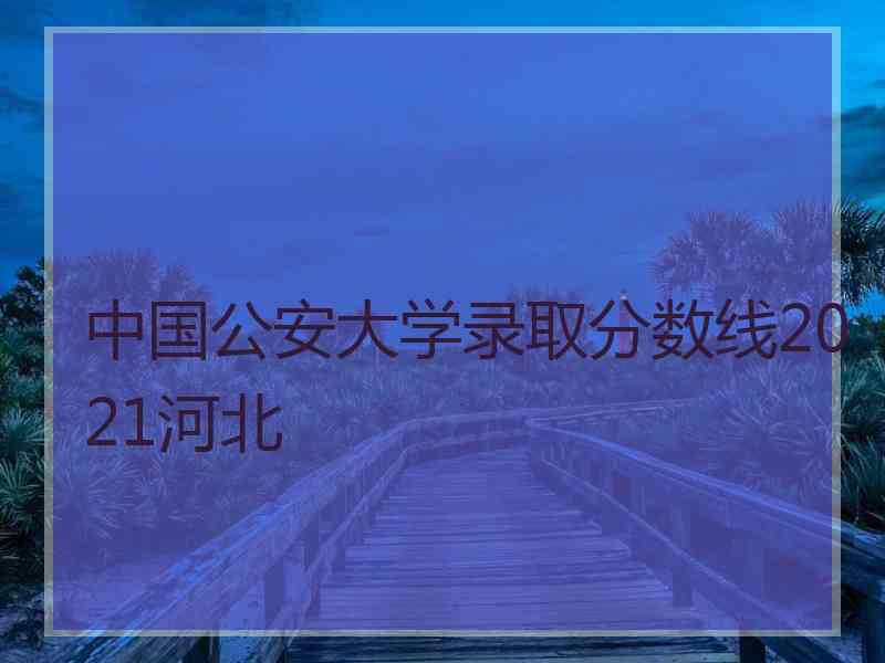 中国公安大学录取分数线2021河北