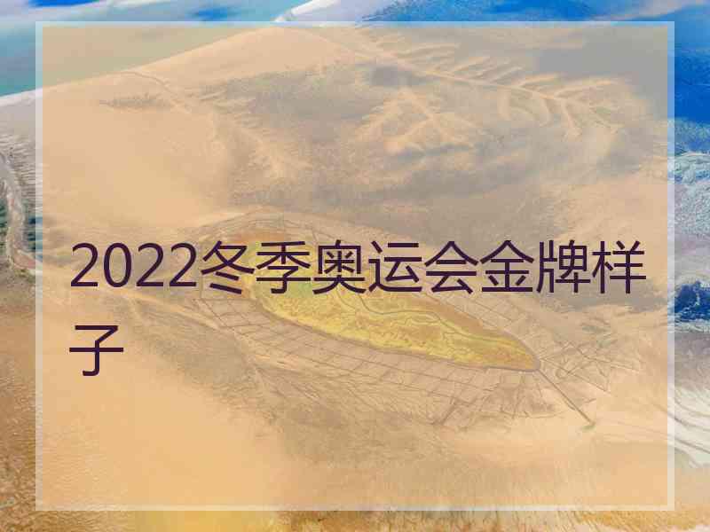 2022冬季奥运会金牌样子