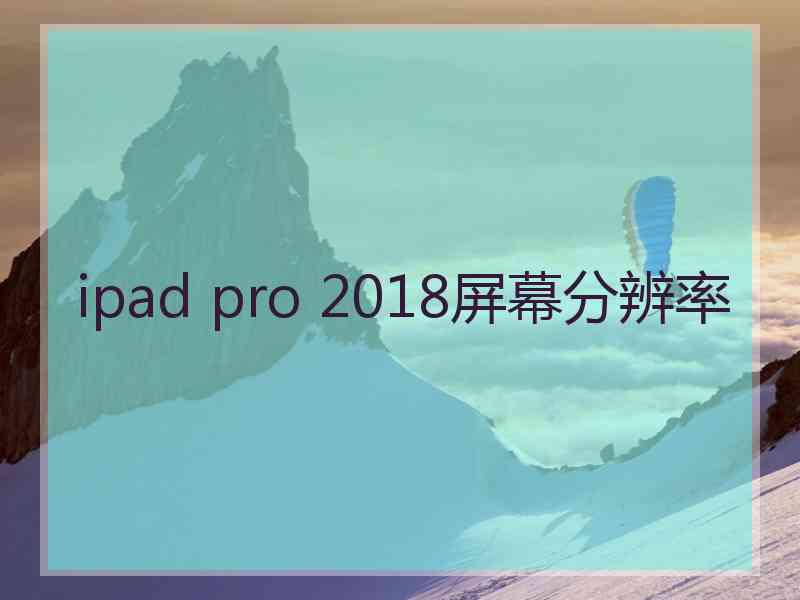 ipad pro 2018屏幕分辨率