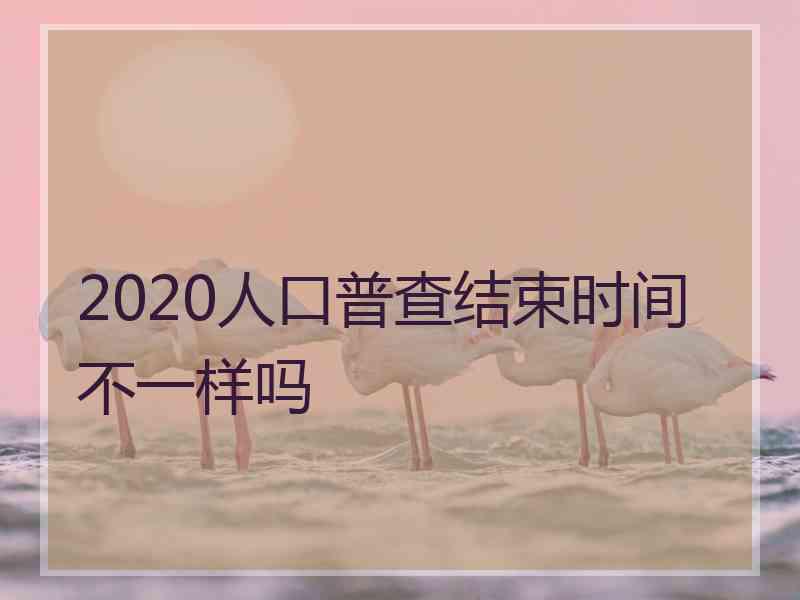 2020人口普查结束时间不一样吗