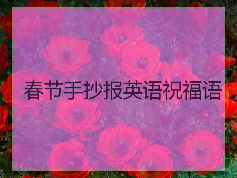 春节手抄报英语祝福语