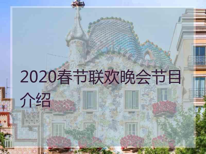 2020春节联欢晚会节目介绍