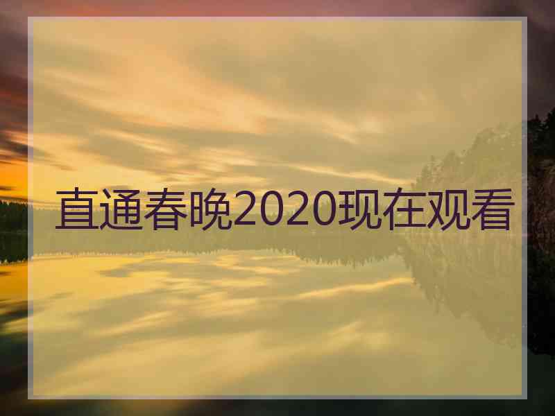 直通春晚2020现在观看