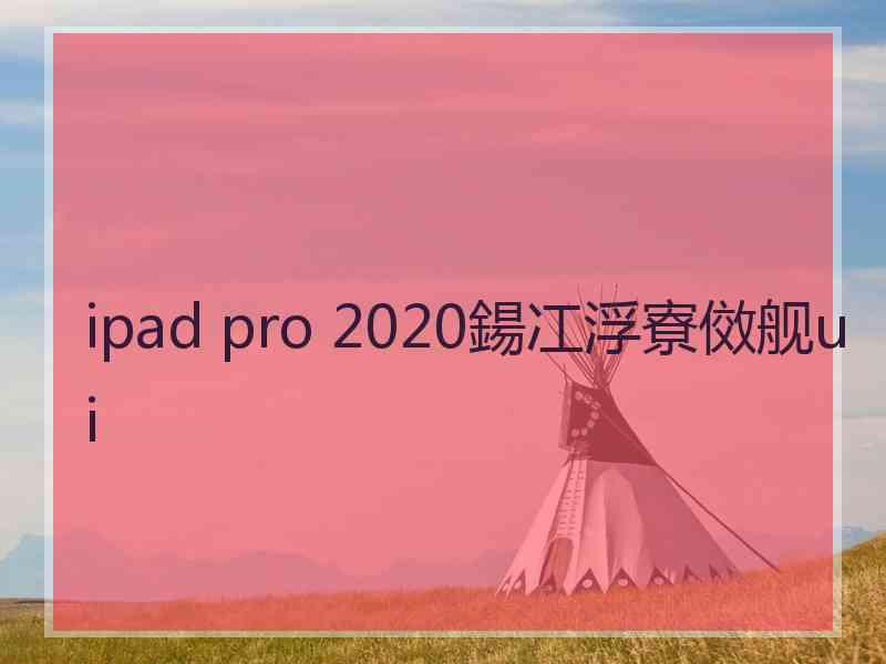 ipad pro 2020鍚冮浮寮傚舰ui