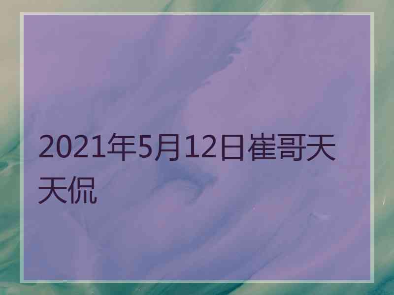 2021年5月12日崔哥天天侃