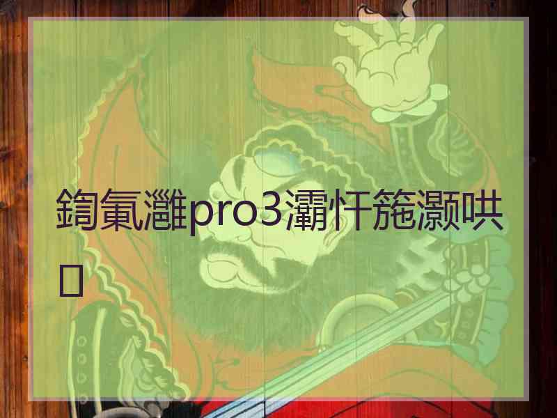 鍧氭灉pro3灞忓箷灏哄