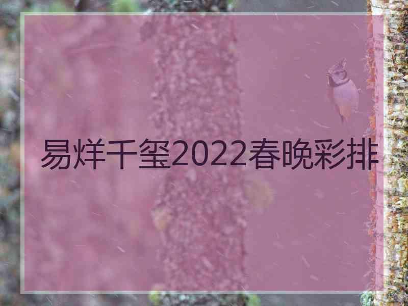 易烊千玺2022春晚彩排