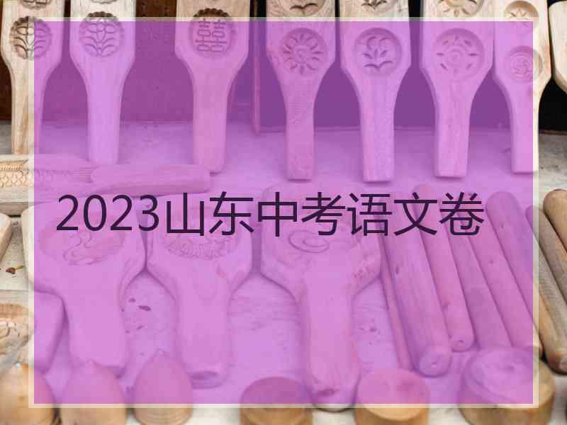 2023山东中考语文卷