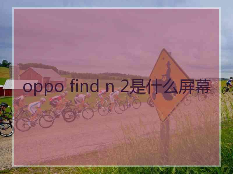 oppo find n 2是什么屏幕