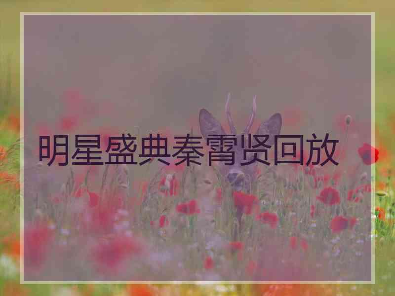 明星盛典秦霄贤回放