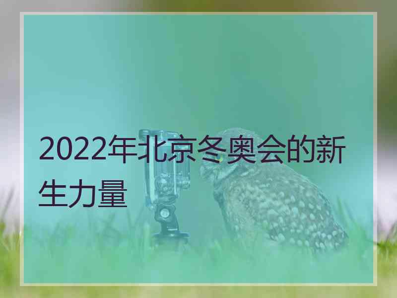 2022年北京冬奥会的新生力量