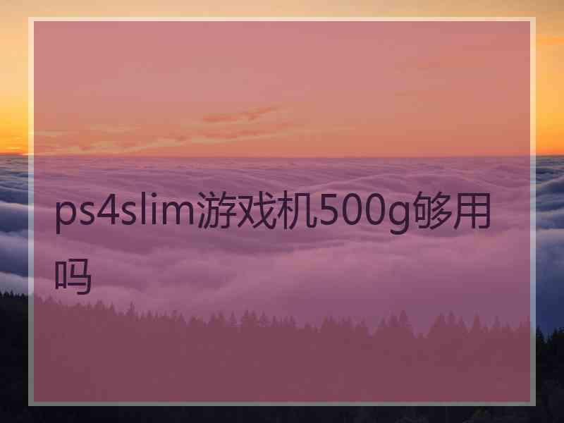 ps4slim游戏机500g够用吗