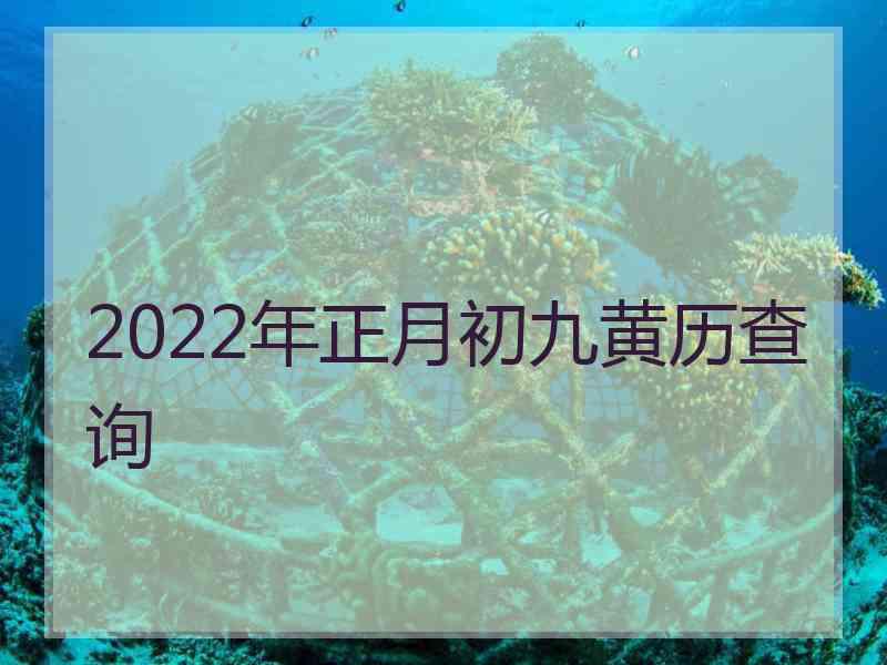 2022年正月初九黄历查询