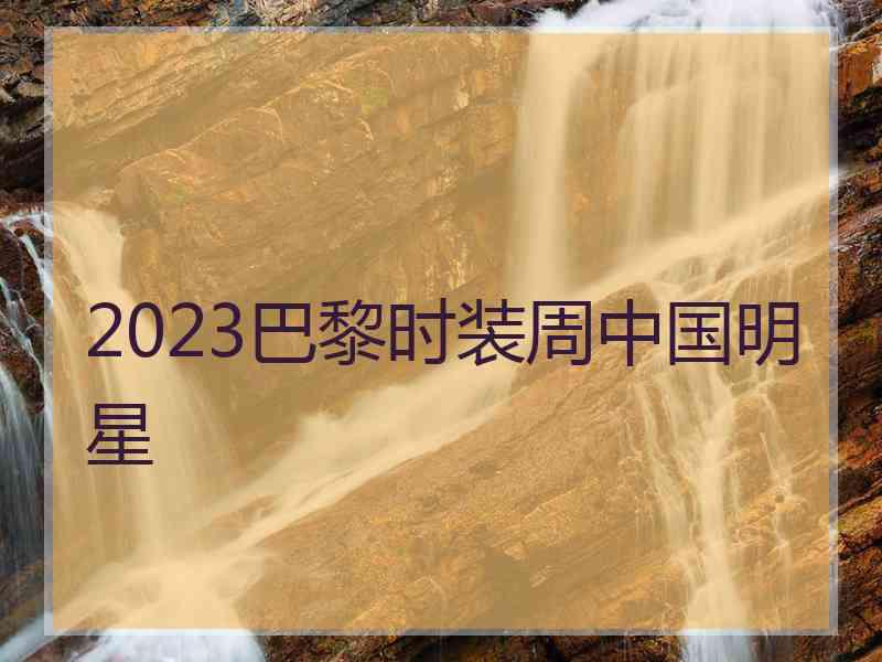 2023巴黎时装周中国明星