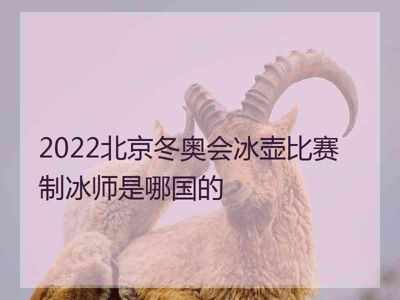 2022北京冬奥会冰壶比赛制冰师是哪国的