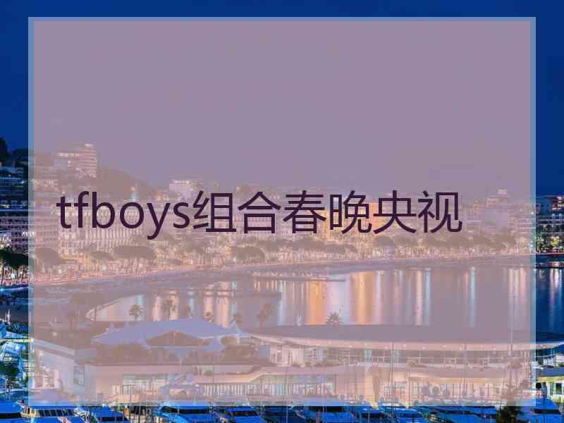 tfboys组合春晚央视