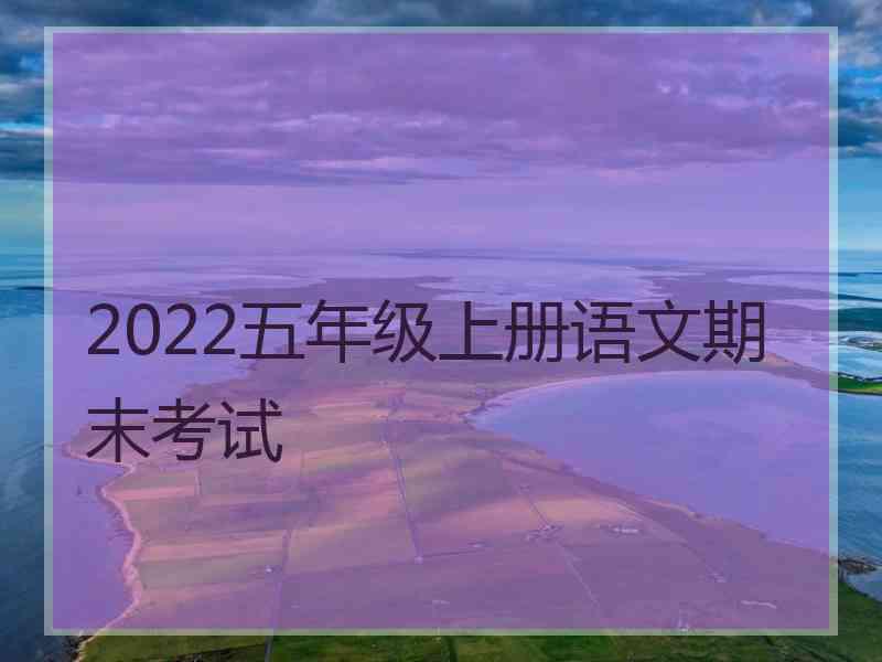 2022五年级上册语文期末考试