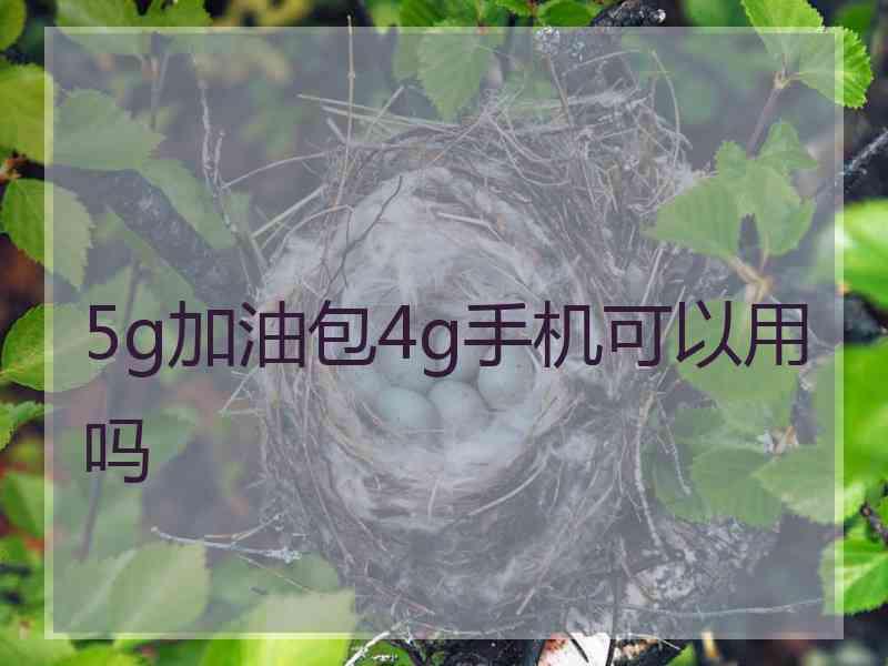 5g加油包4g手机可以用吗