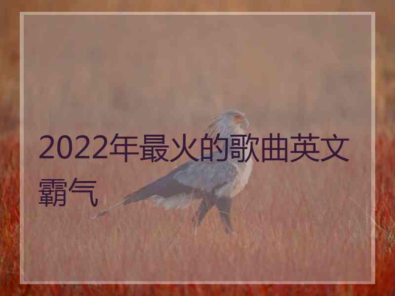 2022年最火的歌曲英文霸气