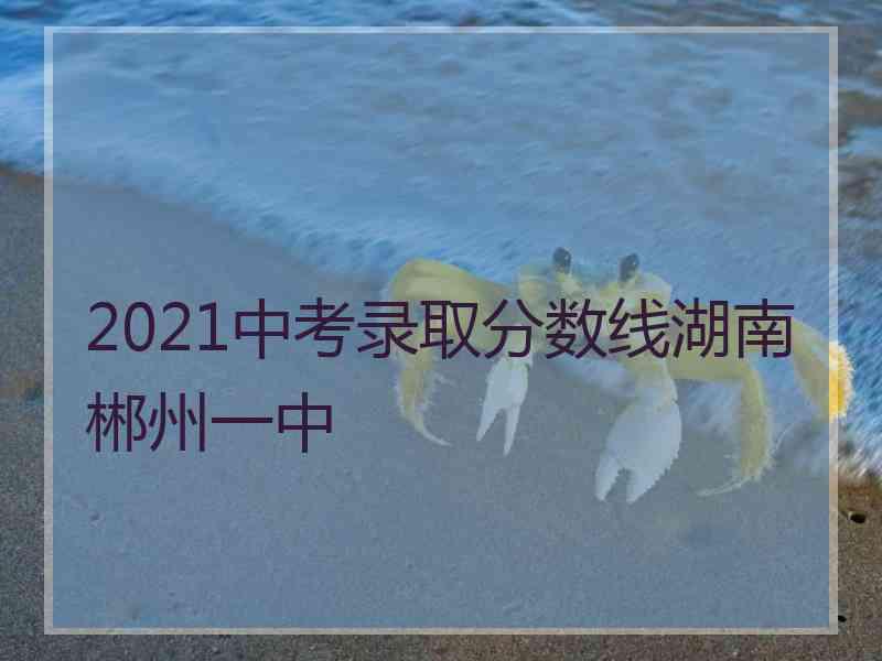 2021中考录取分数线湖南郴州一中