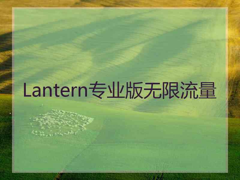 Lantern专业版无限流量